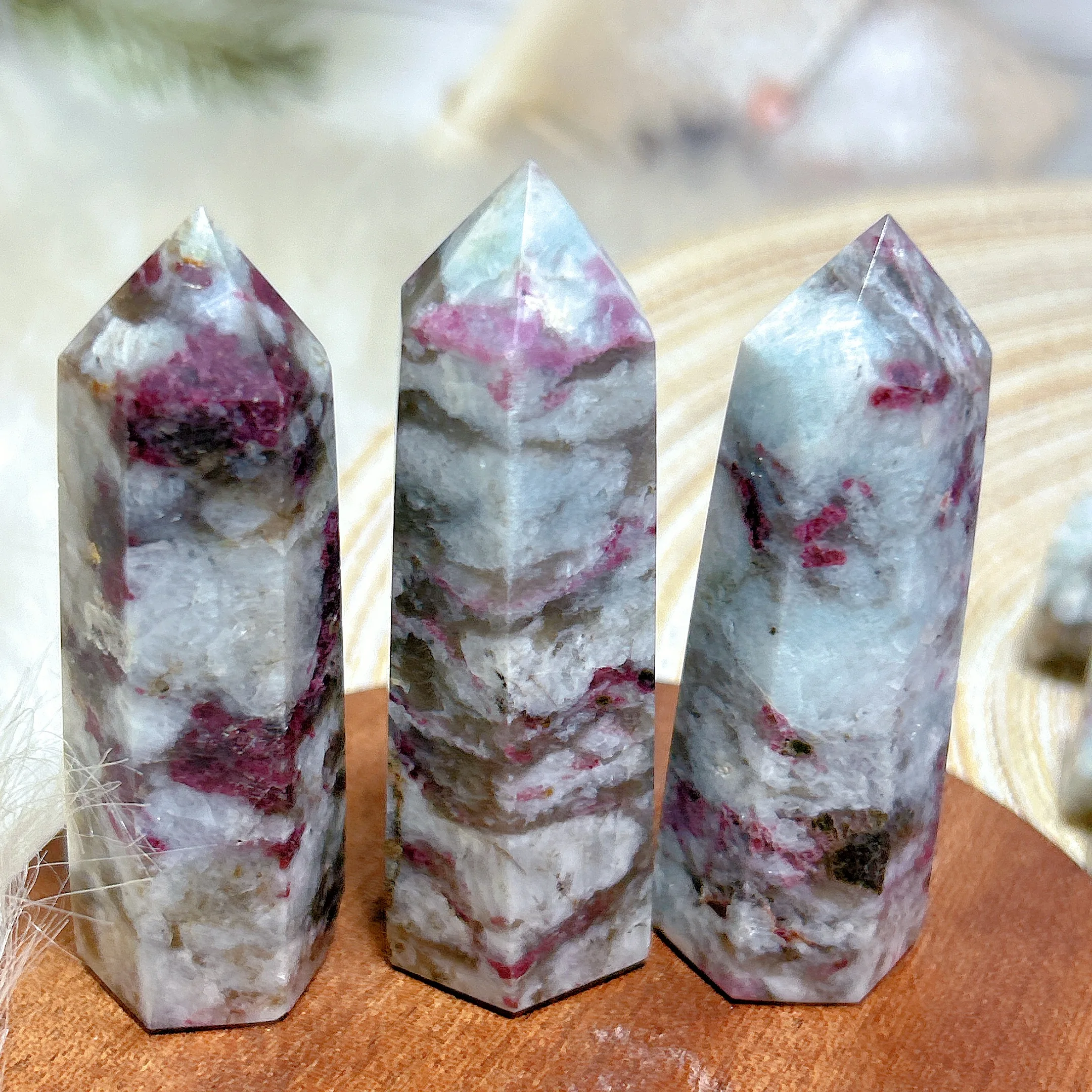 

Natural Crystals Pink Tourmaline Tower High Quality Healing Desk Reiki Home Decorations Room Decor Energy Mineral Ore