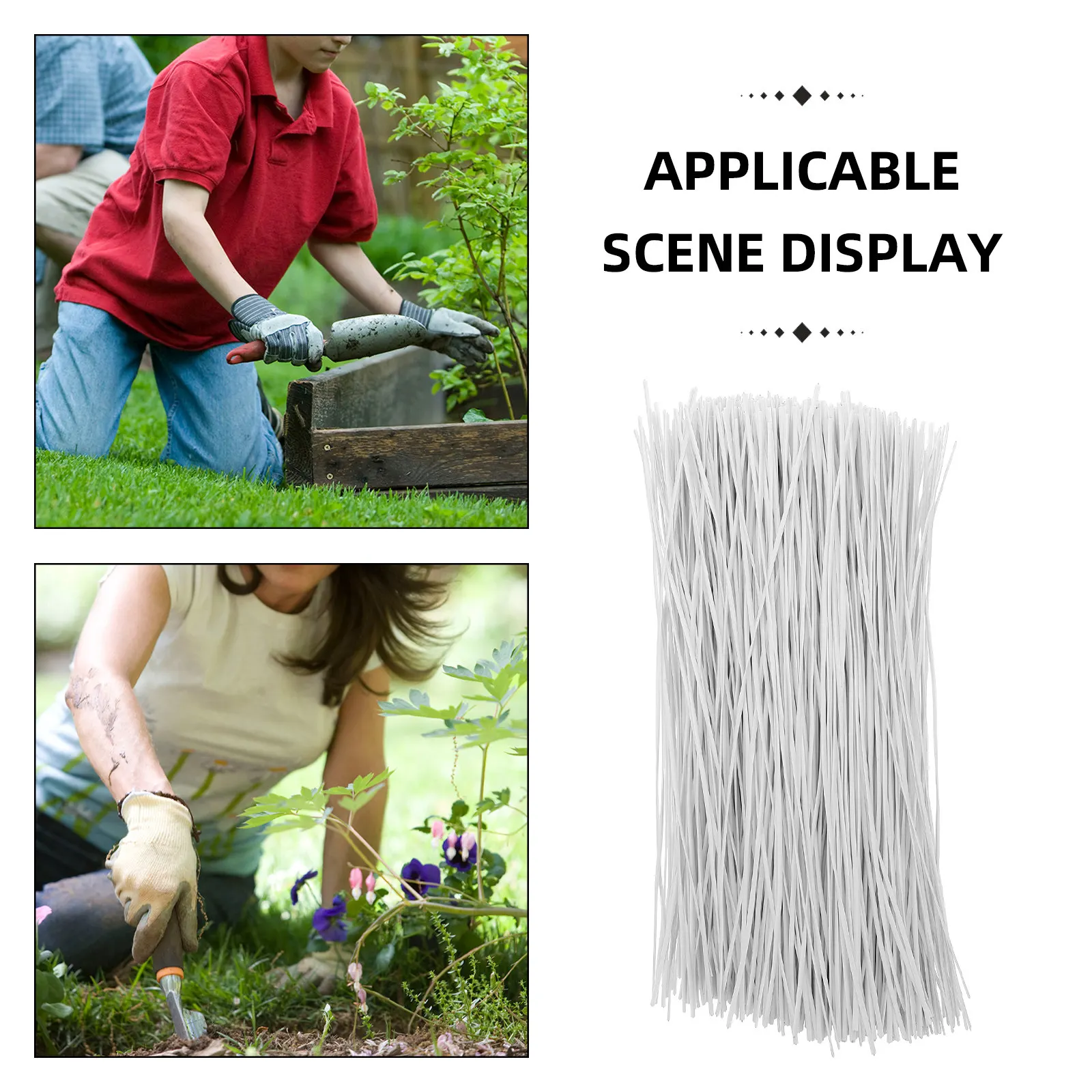 1000Pcs Coated Wire Tie Reusable Plant Ties Flexible Garden Plant Binding Tie Climbing Vine Support Cord Organizer Cable