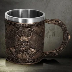 Viking Thor Odin Stainless Steel Beer Mug Bar Halloween Christmas Gift