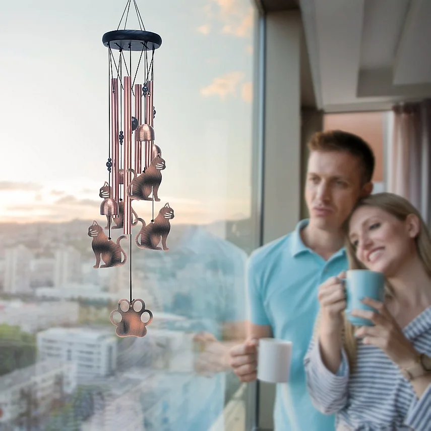 

Wind Chimes for Dog Cat Outside Unique Memorial Windchimes for Outdoor Decoration Garden Decor Animal Wind Chime is a for Women