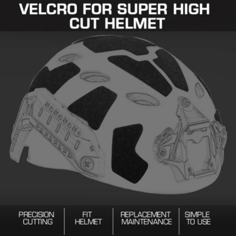 

Super High Cut Helmet Stickers | High-Visibility Sticker Set | for Climbing & Airsoft Helmets