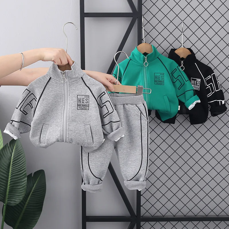 

New Spring Autumn Baby Clothes Suit Children Boys Jacket Pants 2Pcs/Sets Kids Girls Clothing Infant Costume Toddler Tracksuits