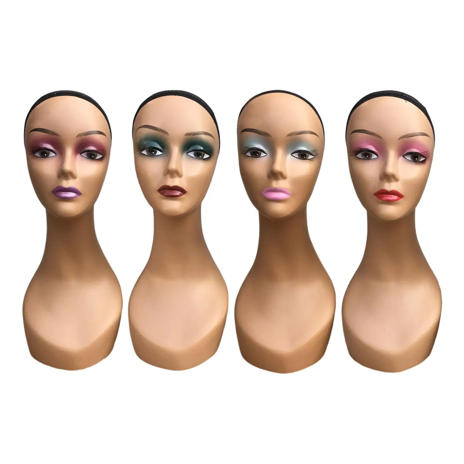 Female Bald Mannequin Head Wig Holder for Necklace Wigs Making Hairpieces