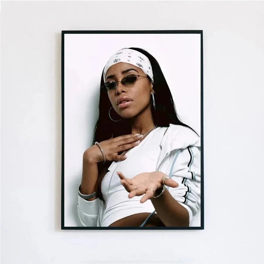 Classic Hip Hop Music Star Rapper Bar Singer A-Aaliyah Poster Prints Canvas Painting Wall Art Living Room Home Decor Gift