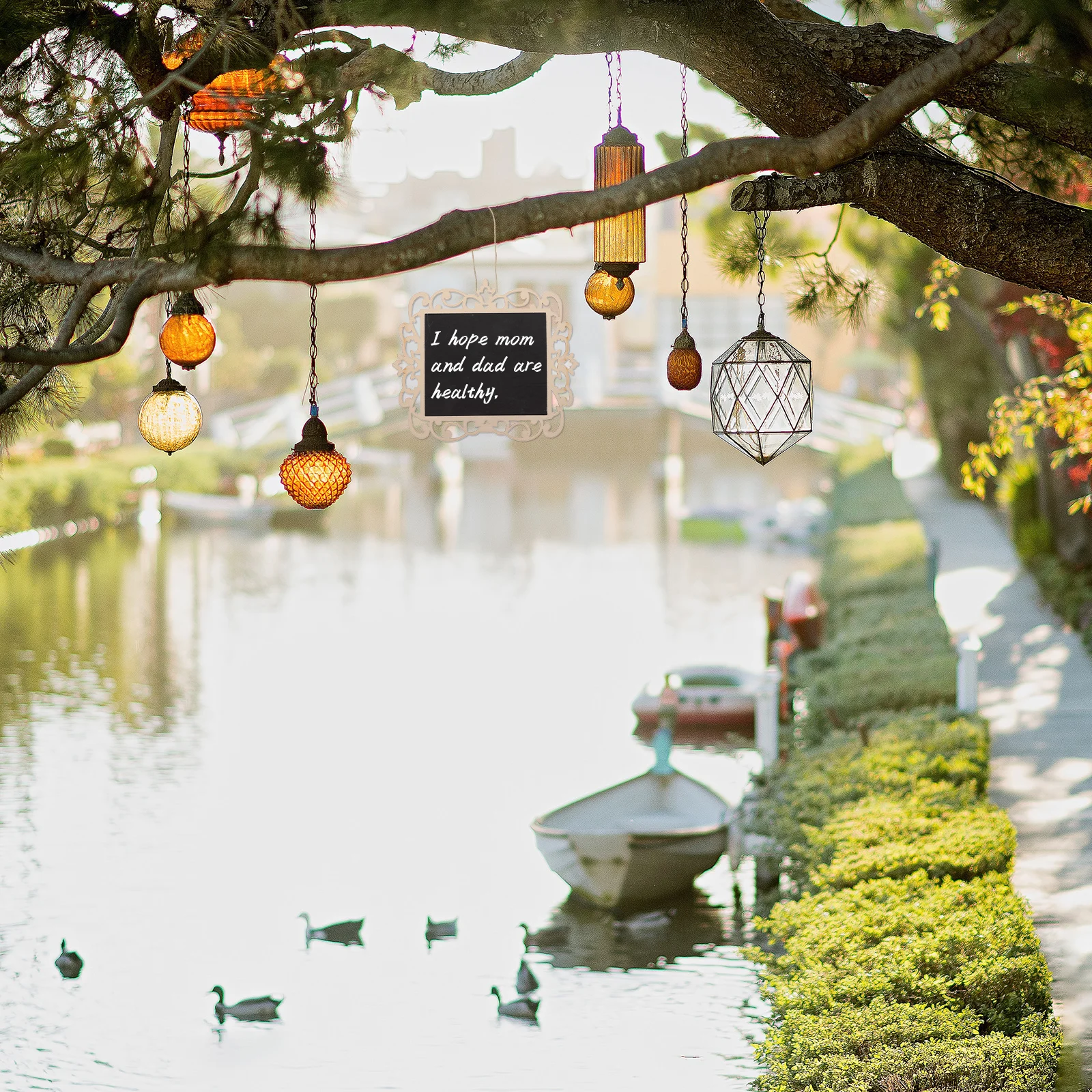 

3pcs Wooden Blackboard Pendant Creative Shape Erasable Message Board Hanging Kitchen Garden Party Wedding Decor