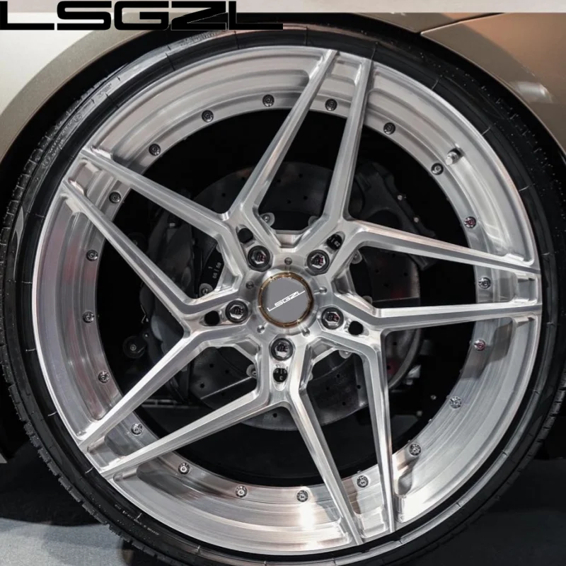 LSGZL Custom Polished Monoblock Wheels Forged Rim 5x114.3 5x120 5x130 5x127 15 17 18 20 21 22 24 26 Inch for Mercedes Audi BWM