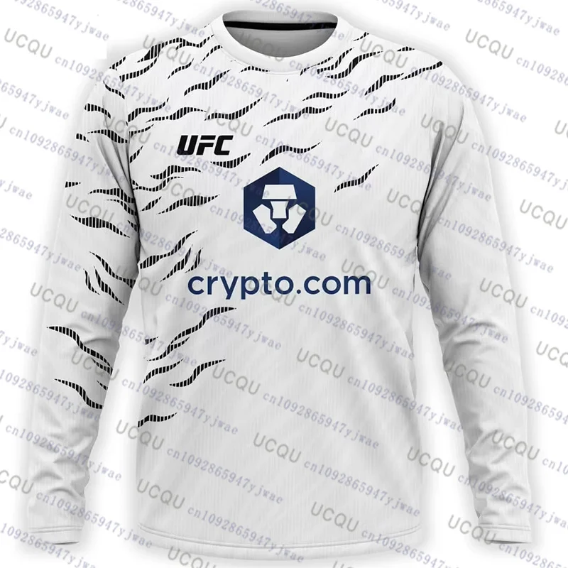 أزياء UFC مختلط فنون الدفاع عن النفس الملاكمة المتطرفة الرياضة المتضخم طويلة الأكمام تي شيرت الخريف الشتاء تنفس التدريب جيرسي