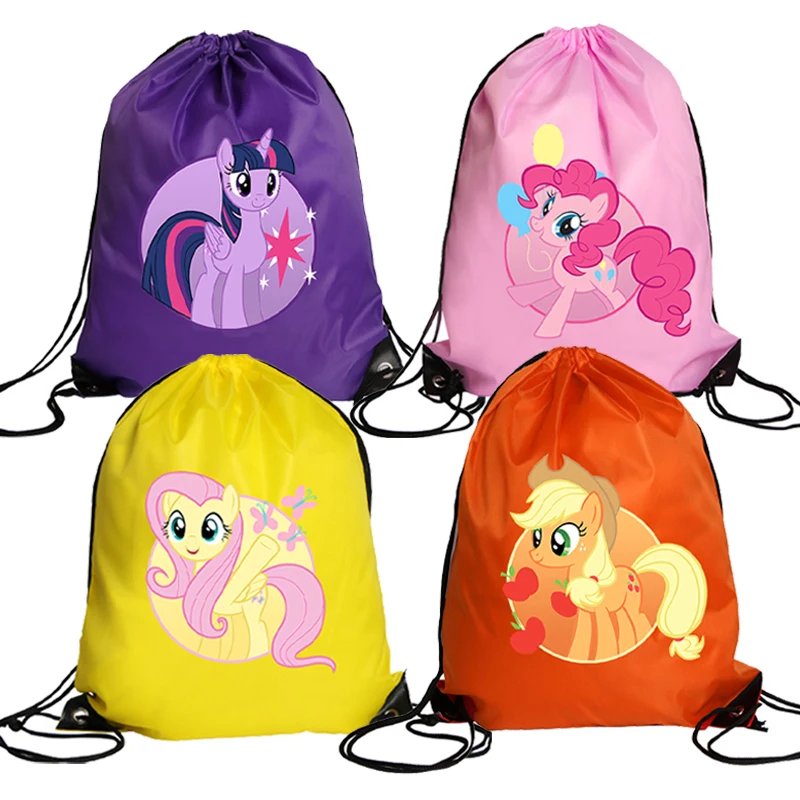 

My Little Ponys Drawstring Bags Girls Handbag Cute Cartoon Printed Bags Large-capacity Waterproof Backpack Boys Birthday Gifts