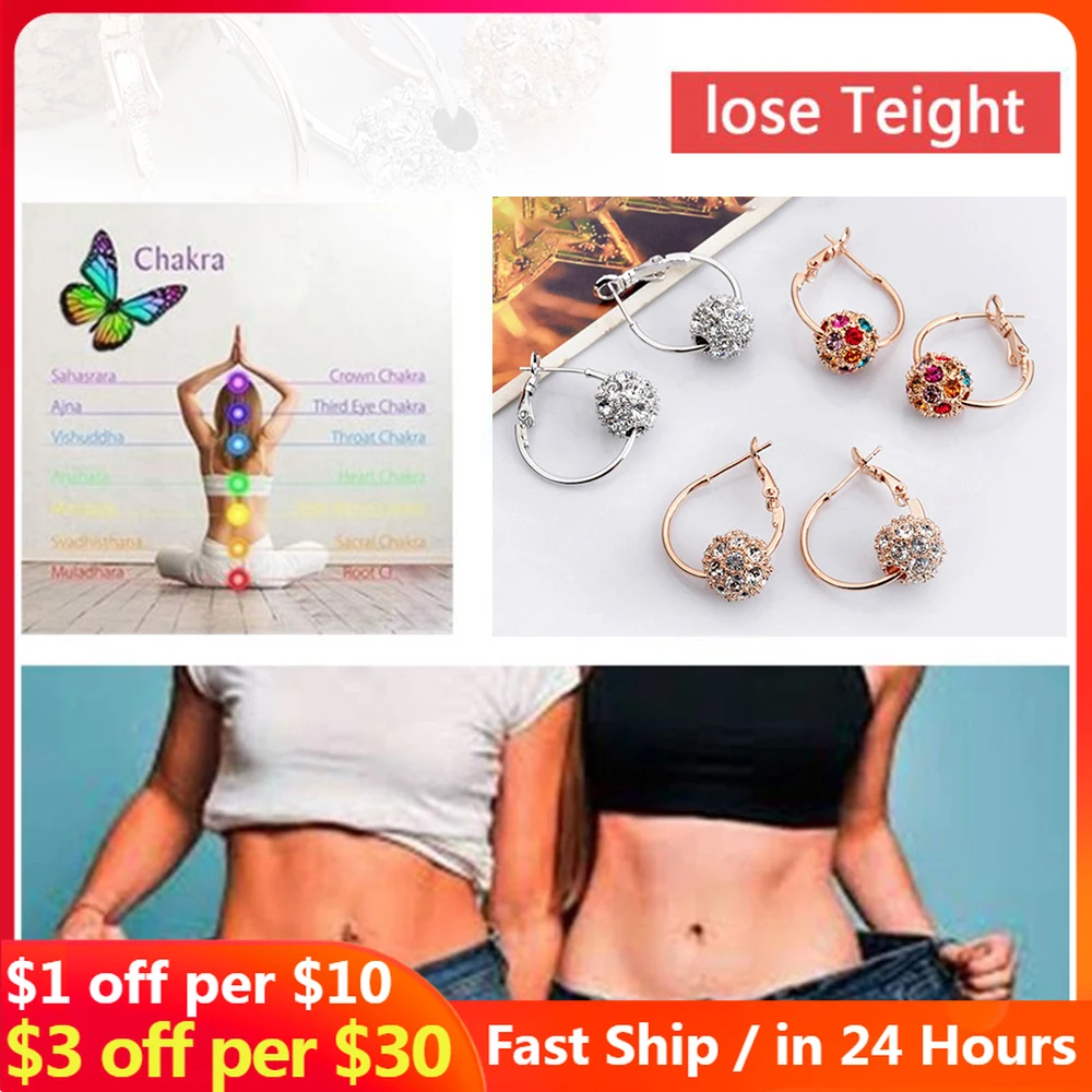 

3 pcs Magnetic Slimming Earrings Lose Weight Body Relaxation Massage Slim Ear Studs Patch Health Jewelry