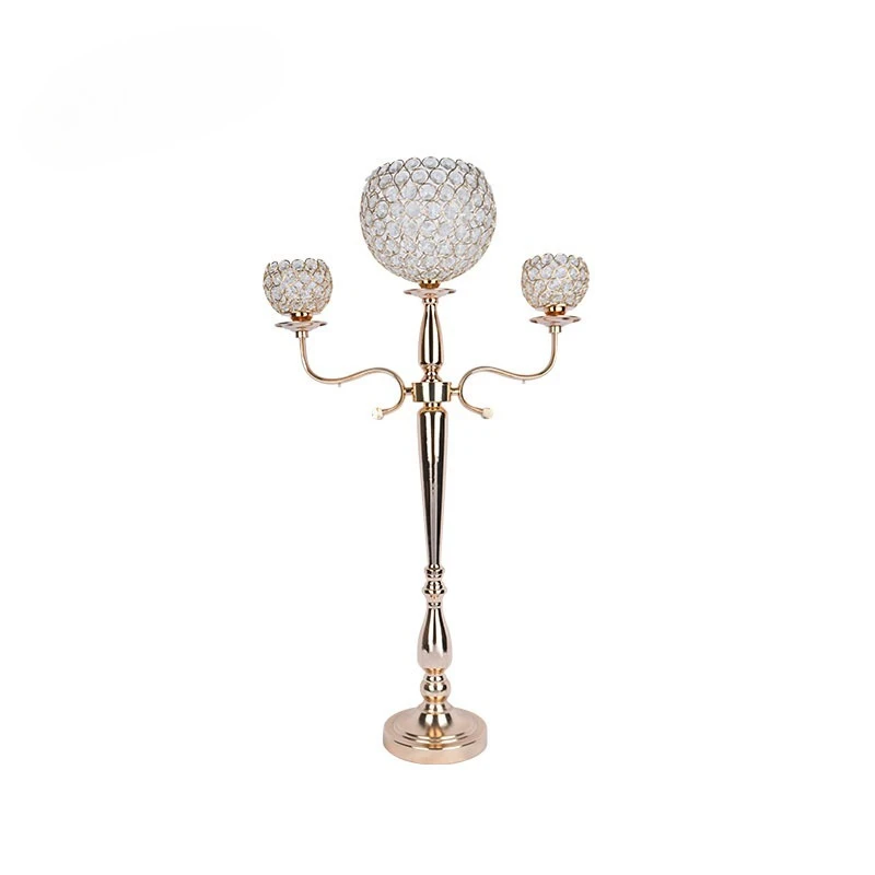 Christmas crystal candle holder room scented candle holder birthday party decoration light luxury wedding decoration ornament