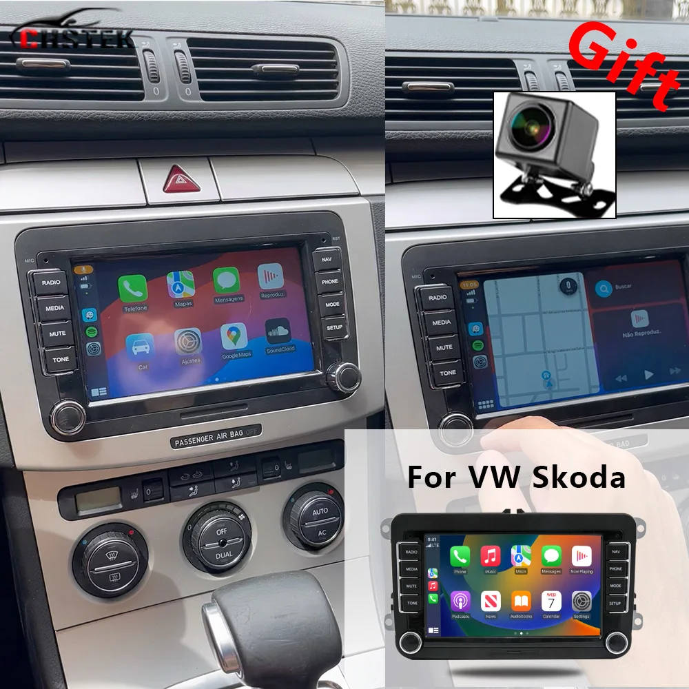 

CHSTEK Car Radio Android 13 For VW VolkswagenTransporter T5 Multivan Golf Skoda Seat Passat Polo Bluetooth GPS WIFI 4G Carplay