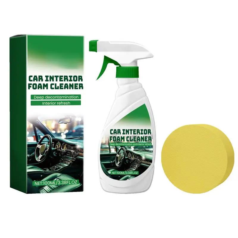 

Foam Car Cleaner 100ml Car Interior Cleaner Spray For Detailing Mild Interior Detailing Spray Car Cleaning Spray Effective Car