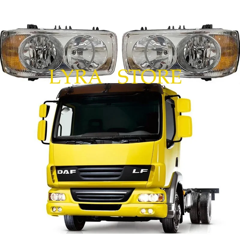 

2 PCS LH AND RH Head Lamp Fit For DAF XF95 XF105 XF106 CF85 LF Truck Turn Signal Chrome Fog Light 743685/1699301 1743684/1699300