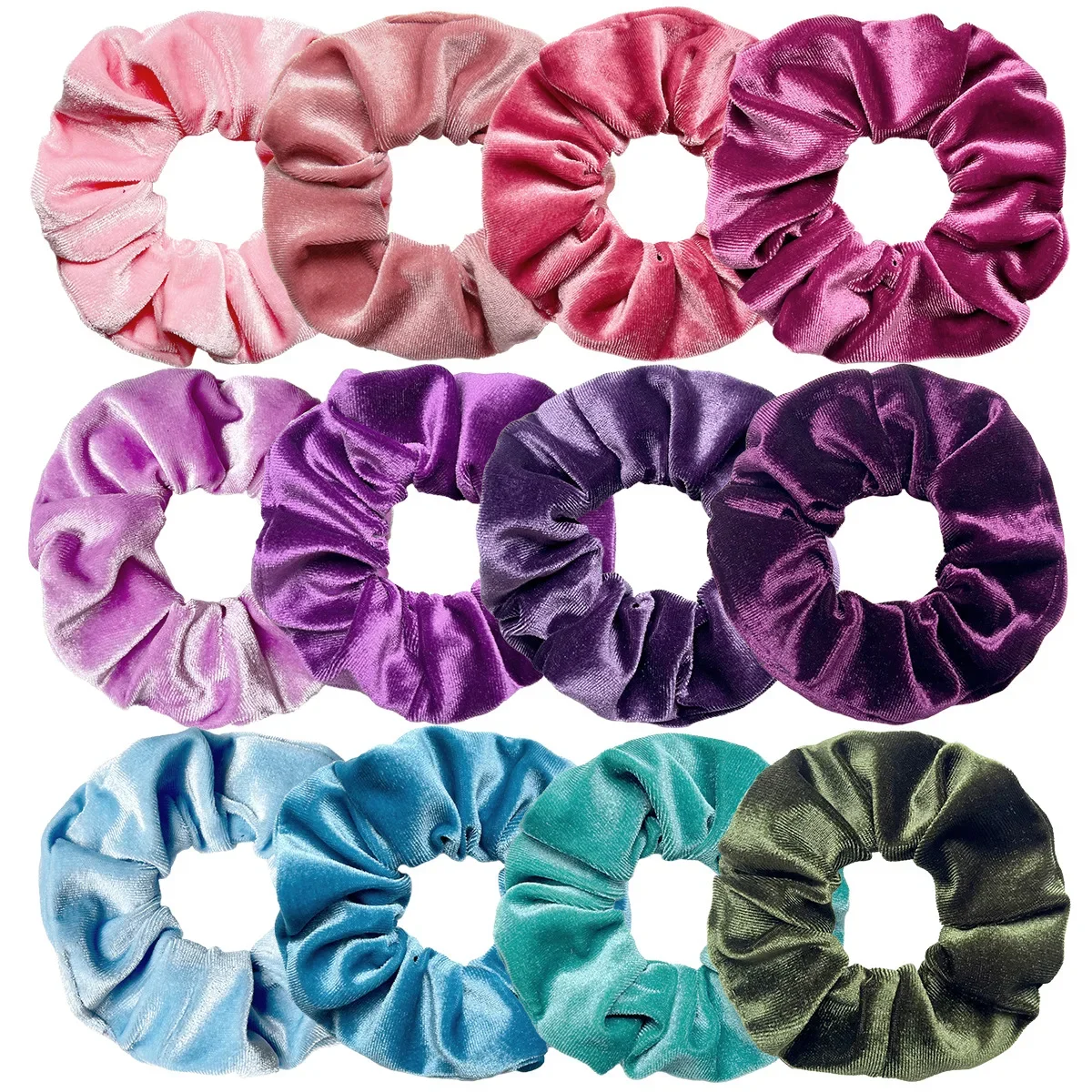 45 لون كبير خمر المخملية Scrunchies الفتيات مرونة العصابات الشعر ذيل حصان حامل العلاقات الأربطة المطاطية موضة النساء الملحقات #3