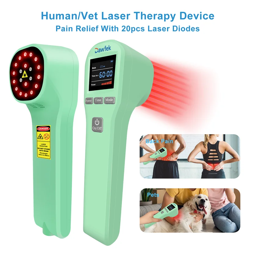 

Dawfek 880mW Cold Laser Therapy Pain Relief Equipment 808nm LLLT Therapy for Knee Pain Arthritis Treatment Wrist Foot Neck Pains