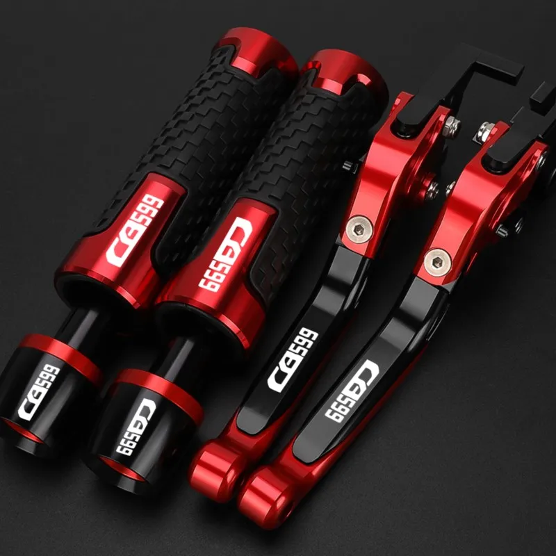 Motorcycle Aluminum Adjustable Brake Clutch Levers Handlebar Hand Gripss FOR HONDA CB599 CB 599 cb599 2007 2008 2009 2010-2013