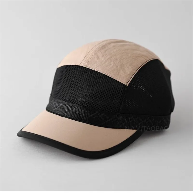 Men's Summer Baseball Cap, High-Quality Long-Brimmed Duckbill Cap, Sun-Protective, Breathable Mesh Cap, Fashionable
