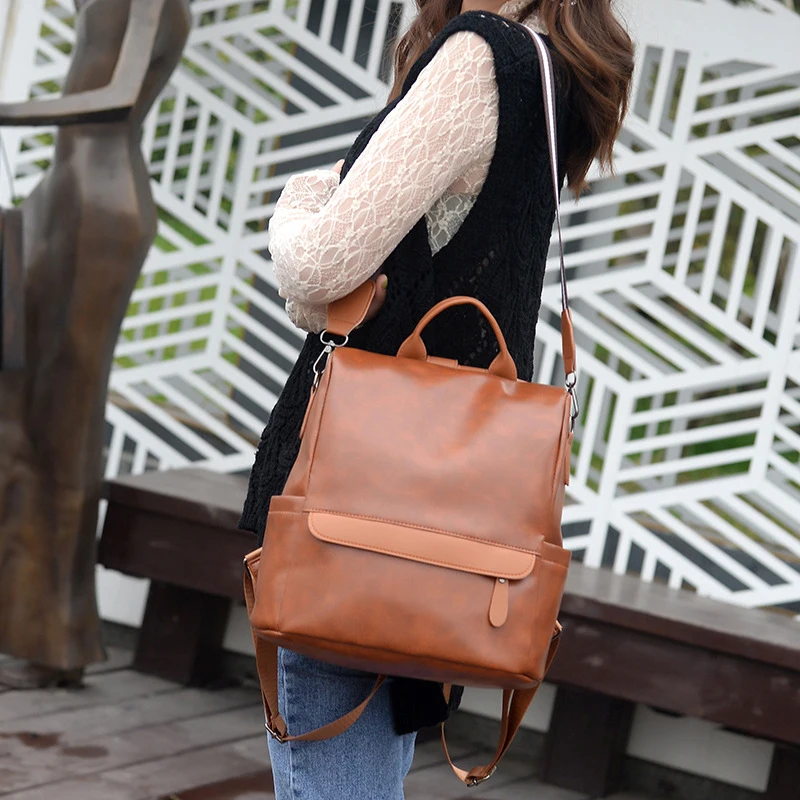 2024 New Hot Backpack Women\'s Designer High Quality Soft Leather Simple Fashion Backpack Large Capacity Antitheft Shoulder Bags