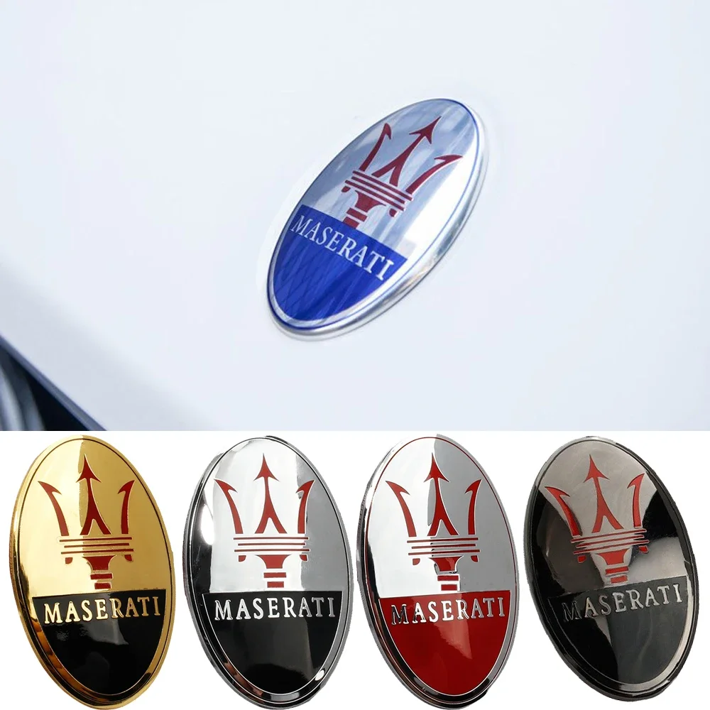 Cubierta de capó delantero de coche Matel, insignia con emblema, pegatinas para Maserati Ghibli Granturismo Watch Coupe Levante Quattroporte GT, accesorios