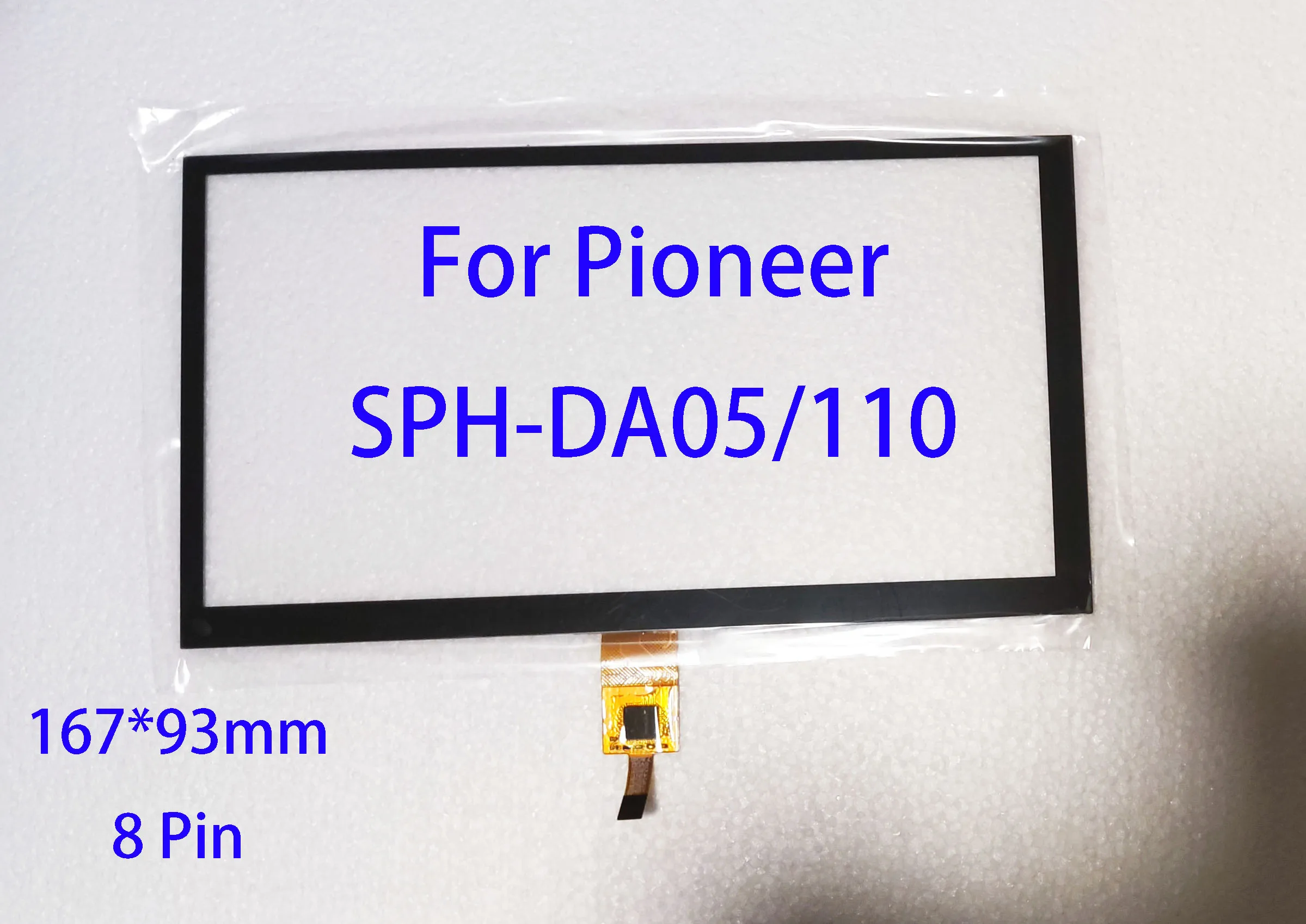 Touch screen For Pioneer SPH-DA05 DA110 167*93mm 8Pin Digitizer Sensor Replace Part