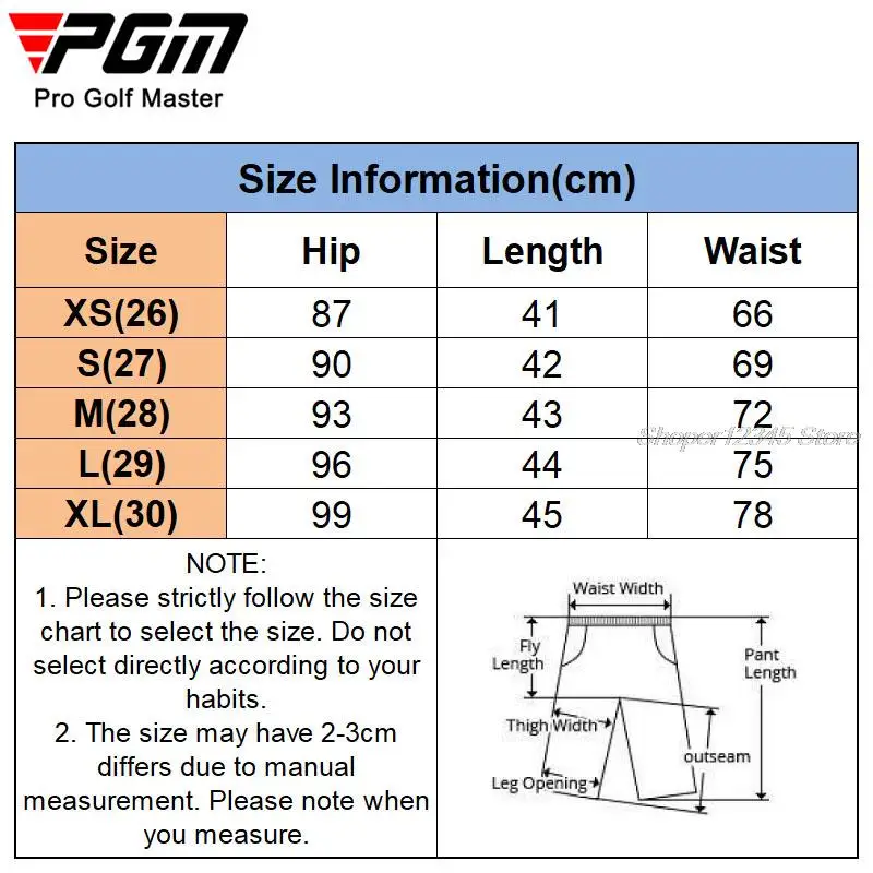 Pgm Summer Shorts Women Outdoor Sports Casual Golf Shorts Skirt Ladies Waterproof Breathable Trousers Quick-Drying Sportswear