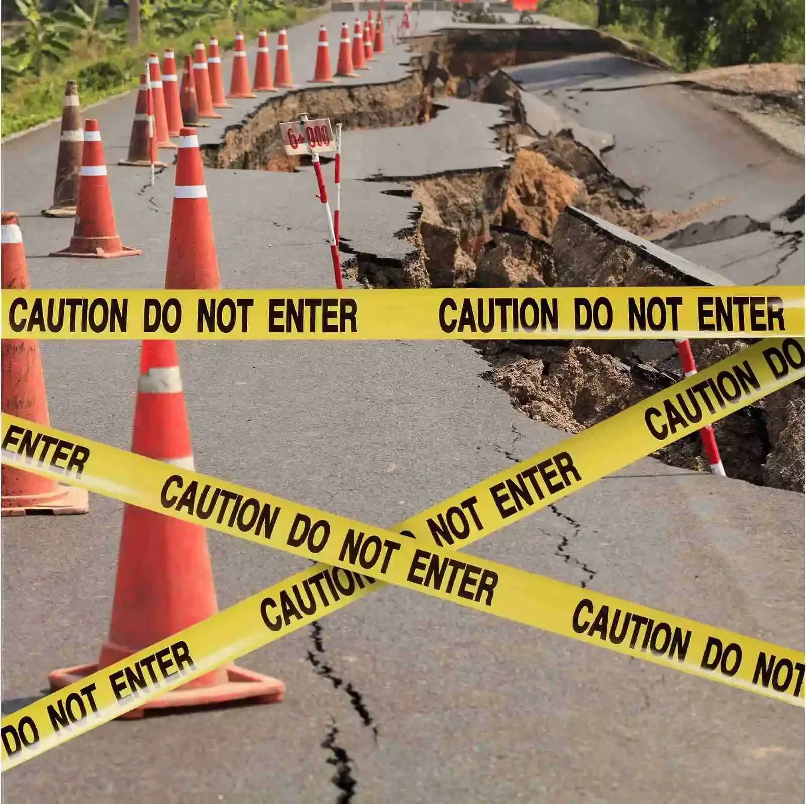 2Pcs Yellow Caution Tape Plastic 3in X 1000ft Safety Tape Set for Barricades Construction Site