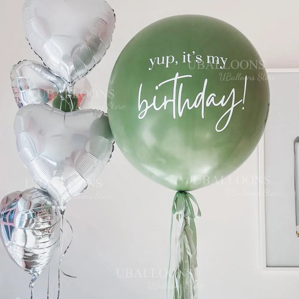 Große Retro-Luftballons in Salbeigrün, 61 cm, weiß, sandbraun, staubig, blau, rosa, matt, für Boho-Babyparty, Hochzeit, Geburtstag, Dezember