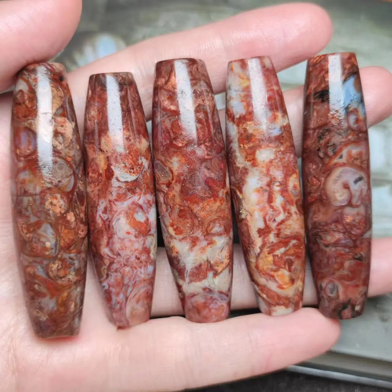 1pcs/lot natural snail dzi original stone Strong energy 55-60mm Strange eyes Gobi Onyx Unique pattern Handmade beads Ethnography