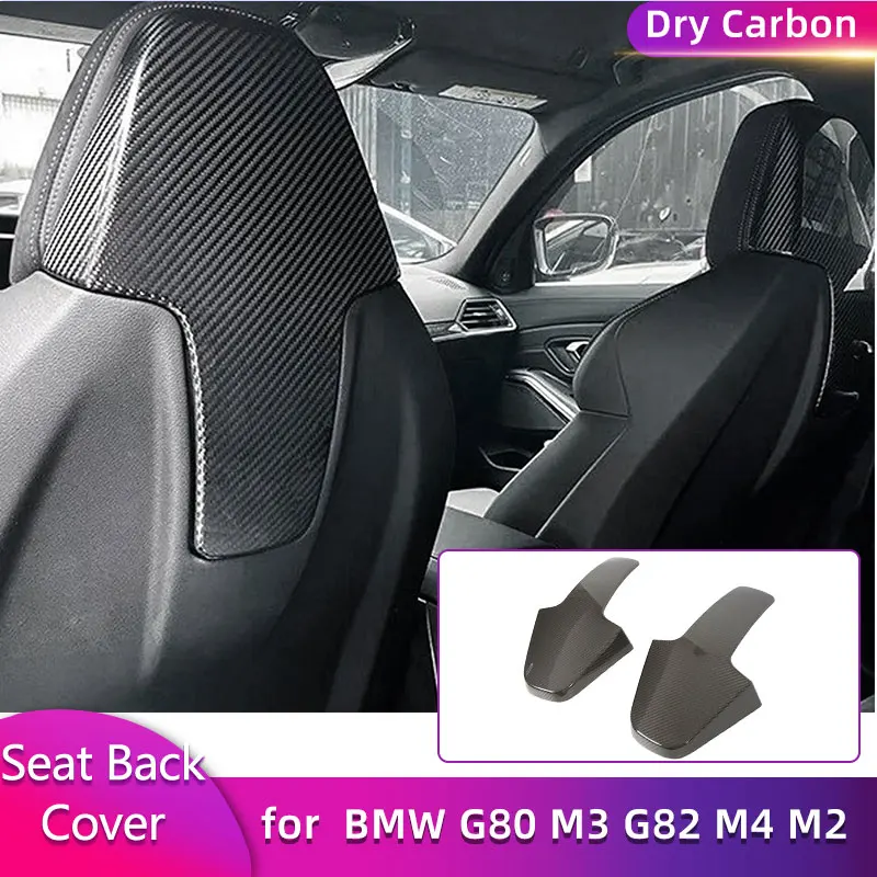

Prepreg Dry Carbon Seat Back Covers Trims for BMW G80 G81 M3 G82 G83 M4 G87 M2 2021-2024 Car Inner Seat Back Cover Body Kits