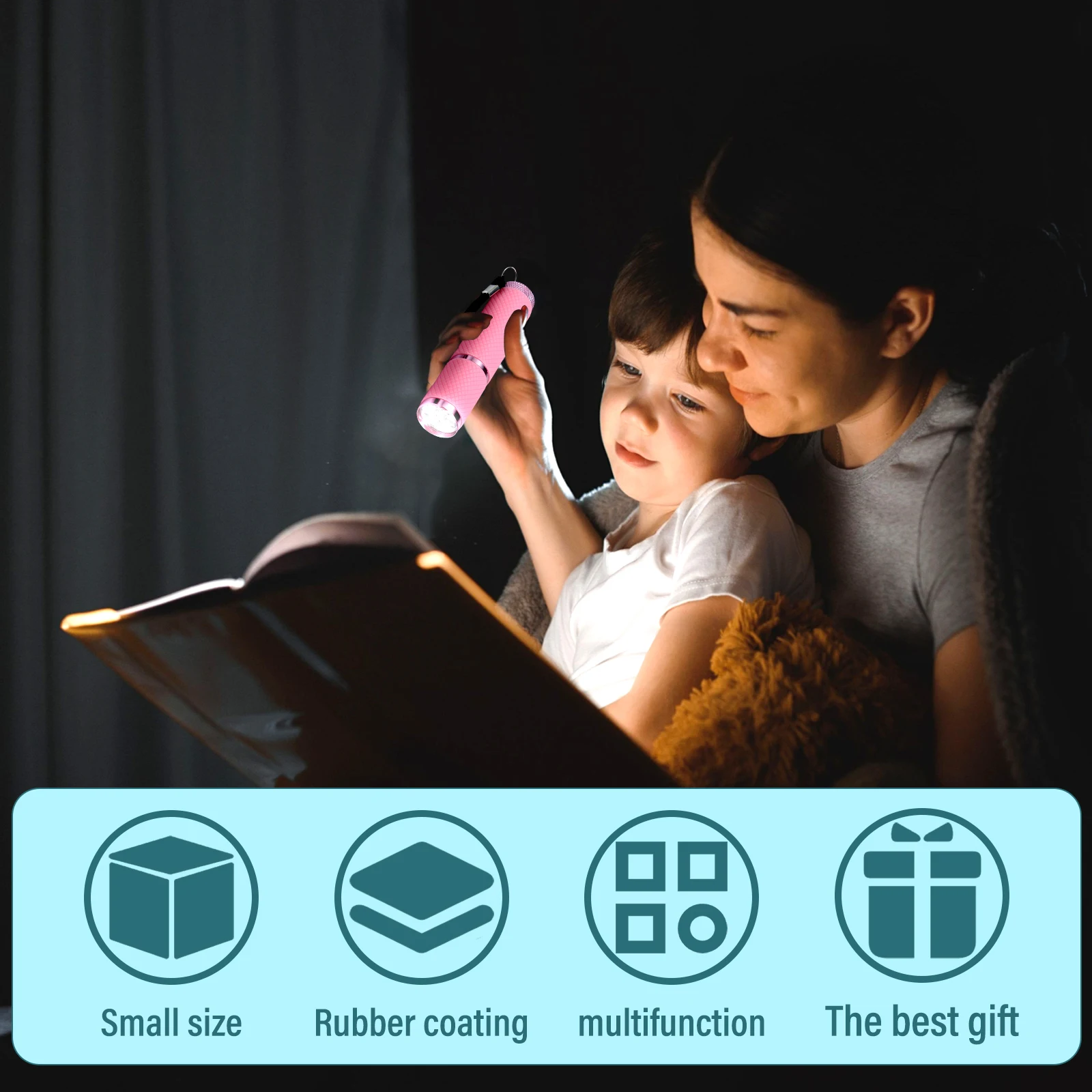 4Pcs Mini LED Flashlight Set Mini Torch with 9 LED Light Bulbs 60 Lumens Bright Small LED Flashlight Waterproof Handheld Torch