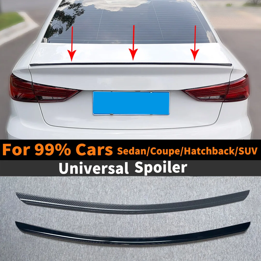 

Pop Carbon Look Or Glossy Black Universal Rear Trunk Spoiler Wing Sport Air Dam For 99% Cars Sedan Coupe Hatchback SUV Tuning Tr