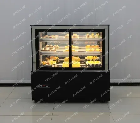Custom.0.9m 1.2m 1.5m 1.8m Straight Curved Glass Back Open Refrigerated Cake Display Cases/bread Bakery Display /cake Displa
