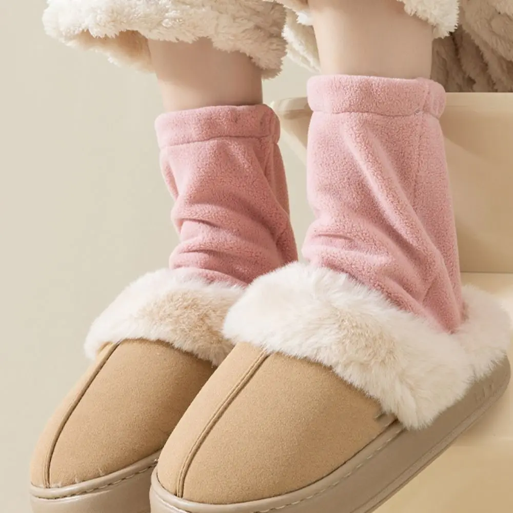 Mode Plüsch Fleece Schlaf Socken Verdicken Warme Schlafen Socken Frauen Weiche Strumpfwaren Winter Boden Socken Alten Mann