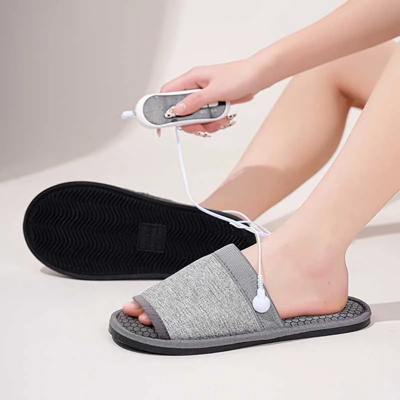 Electric therapy pulse electrode foot massager Microcurrent EMS therapy home indoor anti slip slippers