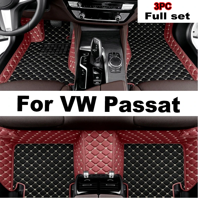 

Custom Made Leather Car Floor Mats For VW Volkswagen Passat B8 2017 2018 2019 2020 Carpets Rugs Foot Pads Accessories