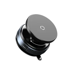 ตัวยึดในรถยนต์แบบอัจฉริยะที่จับโทรศัพท์มือถือเทคโนโลยีสีดำแม่เหล็กตัวยึดดูดซับแบบสูญญากาศอเนกประสงค์มีเสถียรภาพ