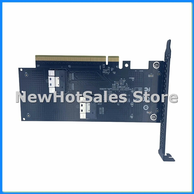 

Адаптер-карта 2-портовый PCIe 4.0 16X на SlimSAS SFF-8654 для внешнего подключения видеокарты, карта расширения SFF-8654-8i SFF8654 Riser Card-A57M