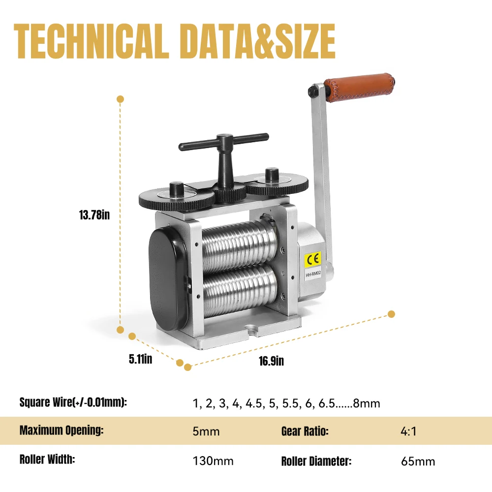 KATWAY-máquina de laminación Manual para láminas de Metal, alambre, prensado plano, herramienta de prensado de joyas, HH-RM02F de fabricación de