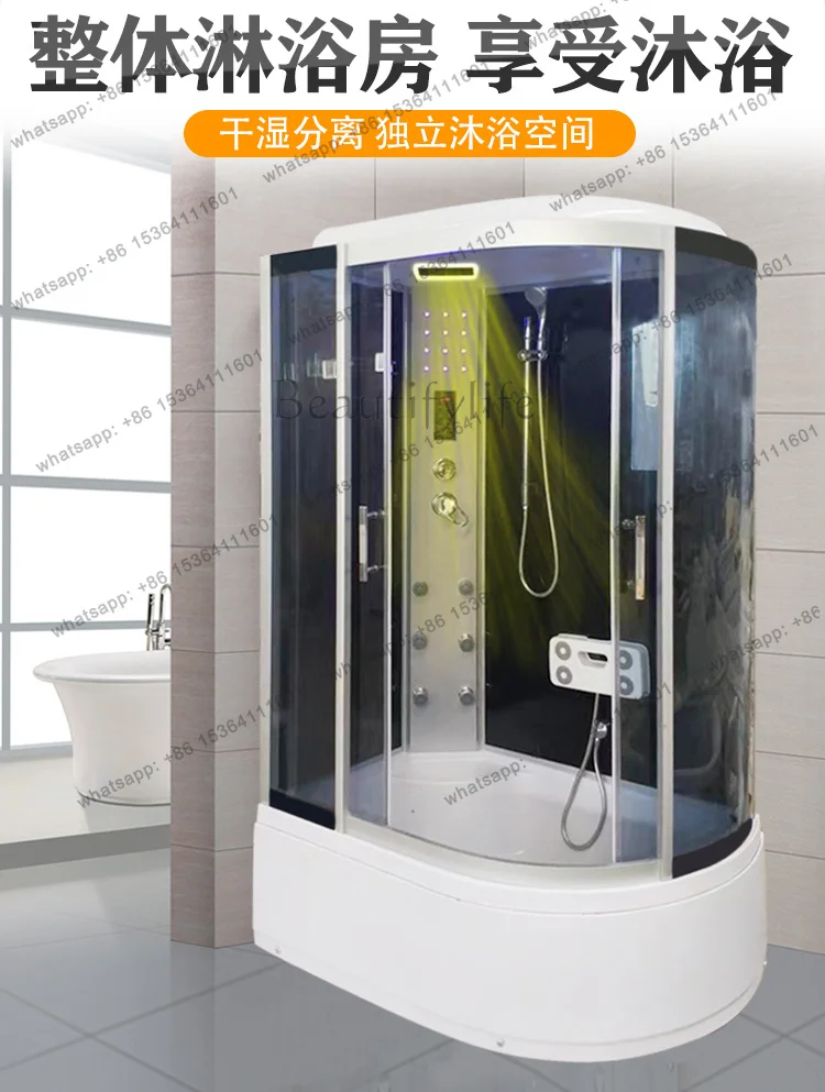 PG integral shower room bathroom arc fan bath room bath room tempered glass