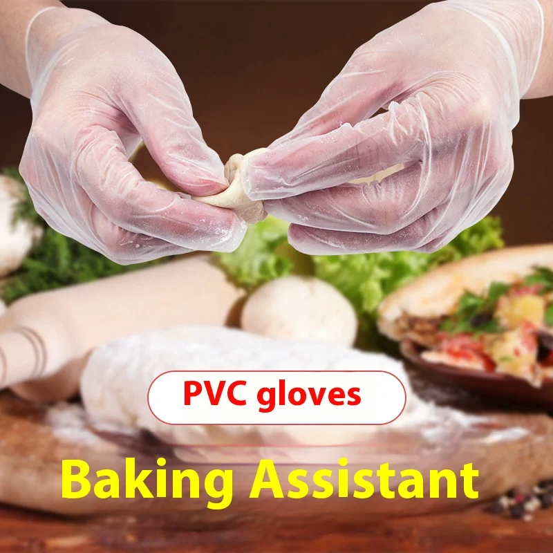 

2024 Thickened Disposable Pvc Household Gloves 100pcs Boxed Transparent Oilproof Catering Food Grade