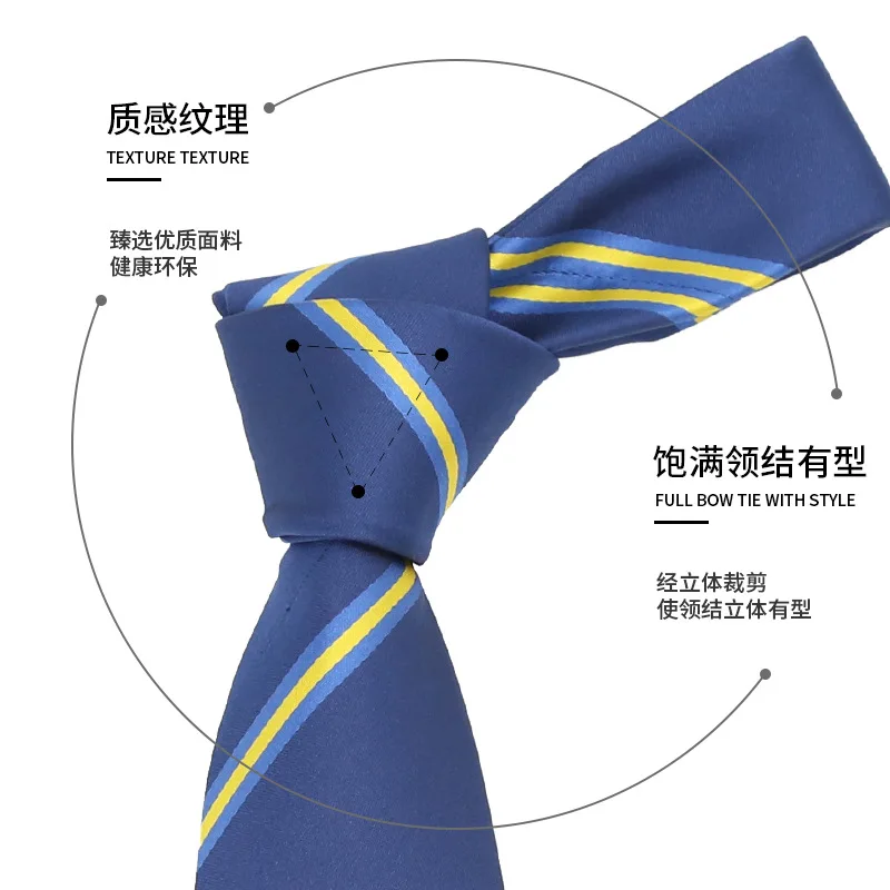 New Fashion and Leisure Trendy Tie Polyester Silk Gentleman Tie Business Arrow Stripe Tie