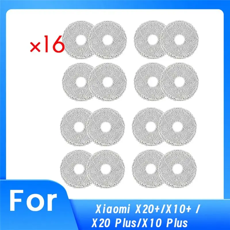 

AFOURT-16 PCS Cleaning Rag For Xiaomi X20+/X10+ / X20 Plus/X10 Plus Robot Vacuum Cleaner Parts Replacement