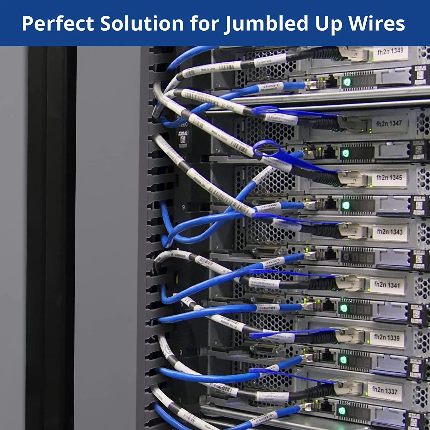 2x50cmServer Rack Cable Management, 100CM Cable Duct Cable Raceway Kit, Electrically Safe PVC for Network Cable Management