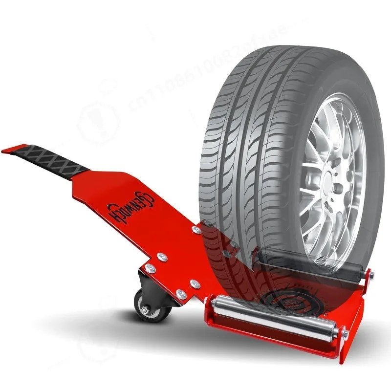 Portable Heavy Duty Tire Jack Lever Tool With Roller Sliding Board Vehicle Repair Lifting Equipment