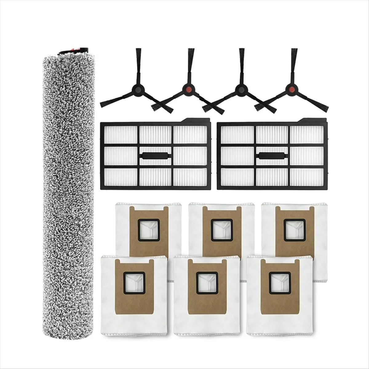 [A99U] Accessory Kit for E25/E28 Omni Robot Vacuum - Replacement Parts Including Brushes, Filters & Dust Bags