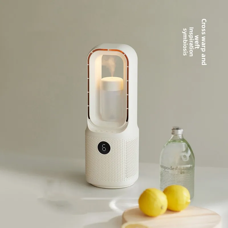 مروحة مرطبة صغيرة USB مبرد هواء مع رذاذ، محمول للسفر المنزلي، 6 سرعات، ضوضاء منخفضة، هدية عملية فائقة الهدوء للصيف