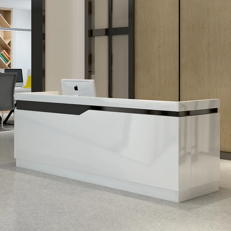 Clothing store cash register Company reception desk consulting desk desk Simple modern welcome counter Corner counter