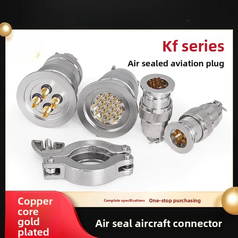 

Stainless Steel Aviation Plug KF25/40 Gas Sealed Flange Quick Mount, Vacuum Glass Sintered Connector KF2502 2503 2504 2505 2506