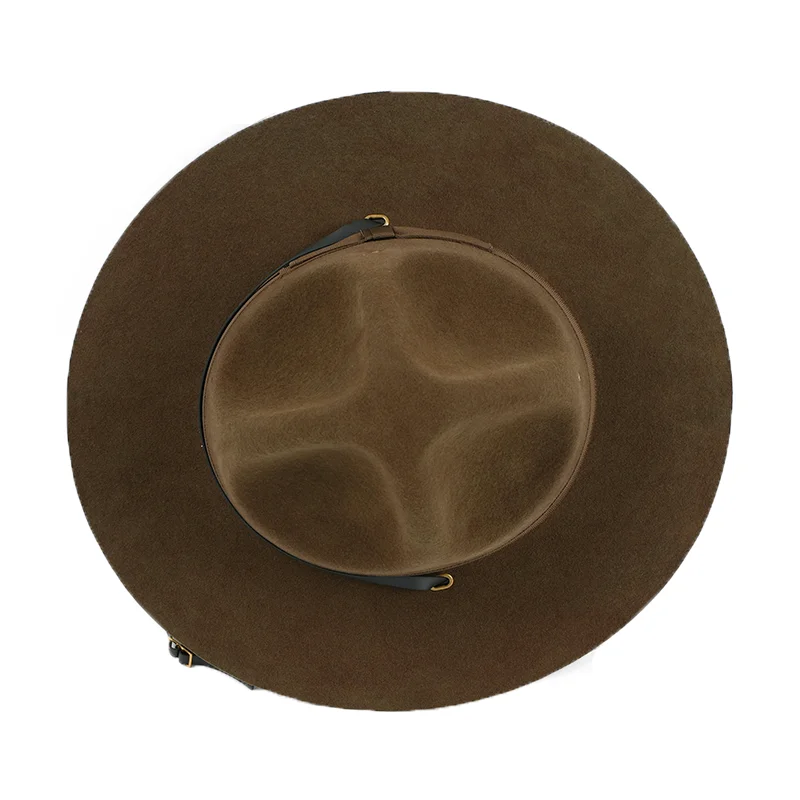 100% Woolen Top Hat Instructor Hat United States Marine Corps Cap Large Brimmed Hat