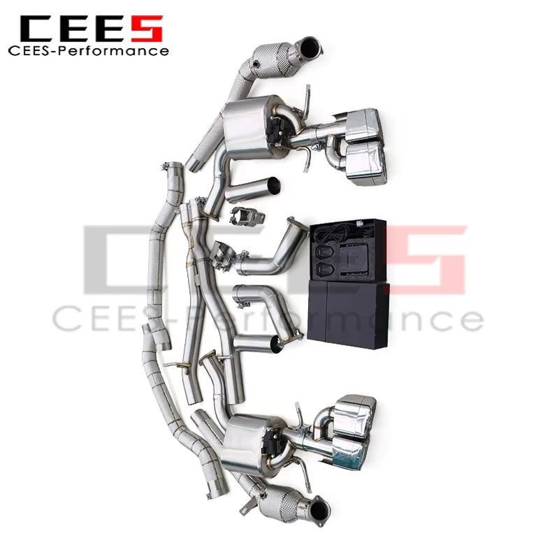 

cees Full Exhaust 2007-2016 for Mercedes-Benz E63 E63S AMG W212 SS304 with Cat Downpipe Catback Muffler Valvetronic System